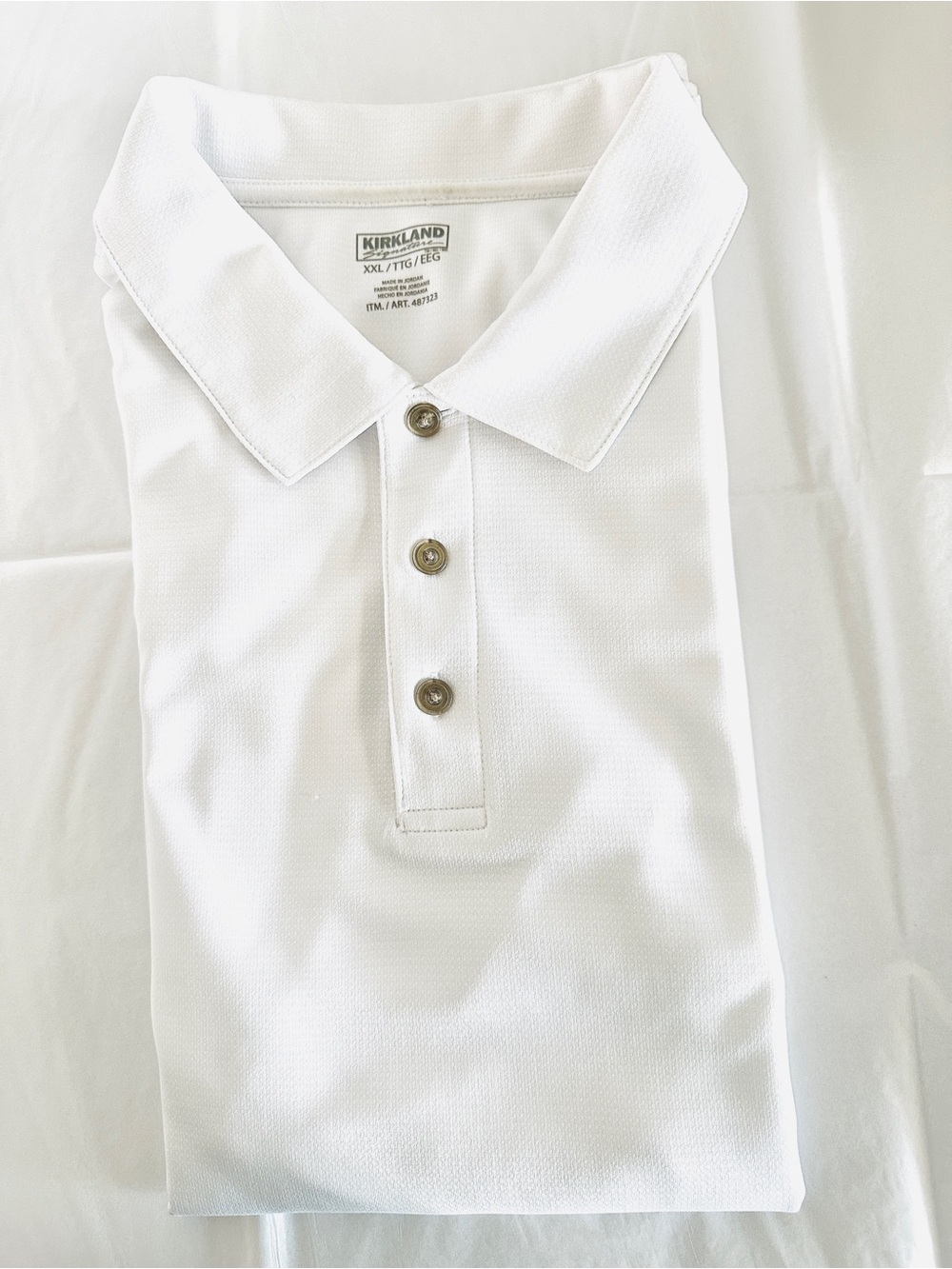 Kirkland Signature Men's Polo Shirt XXL with Button Placket